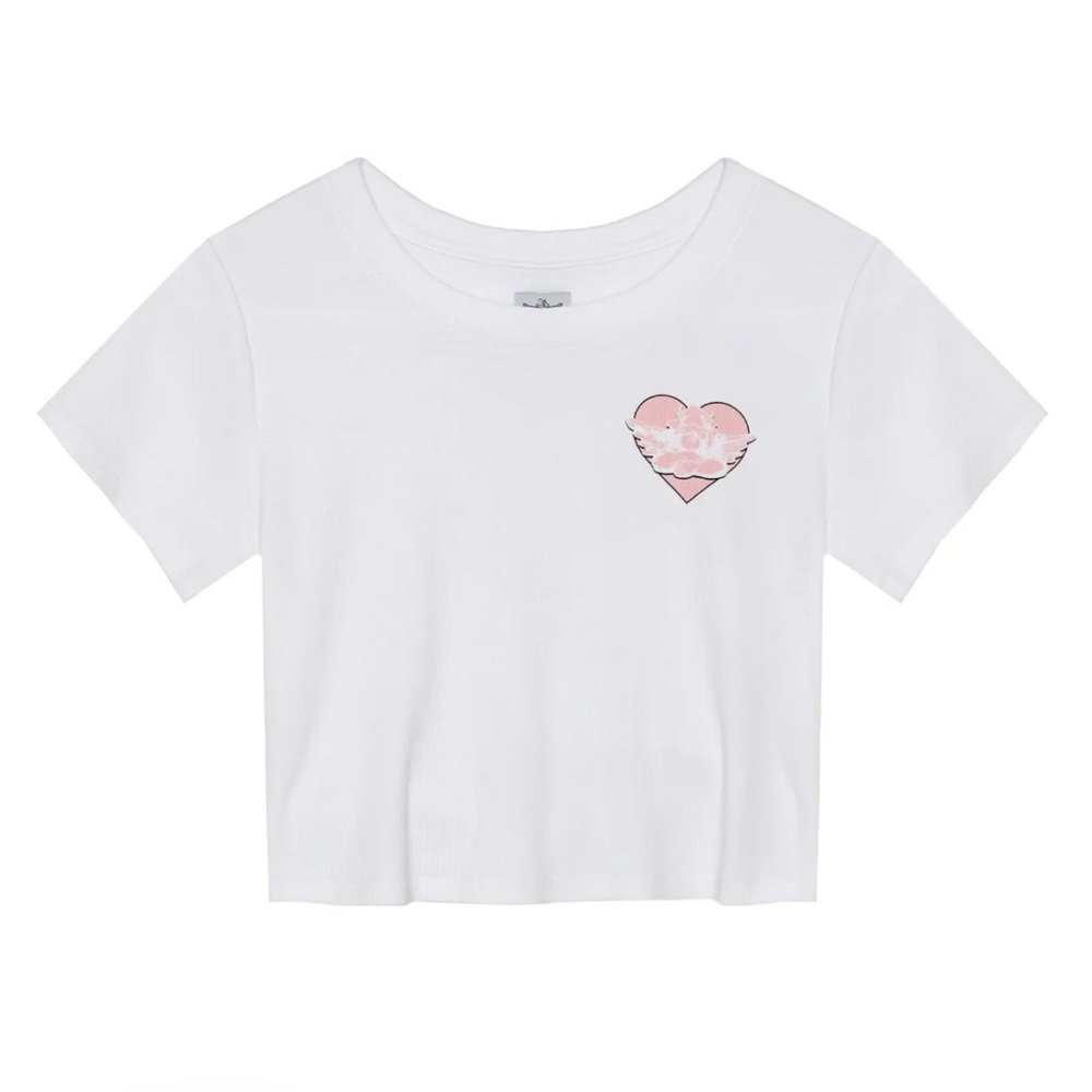 Boys Lie WHITE READ RECEIPTS CROP TEE